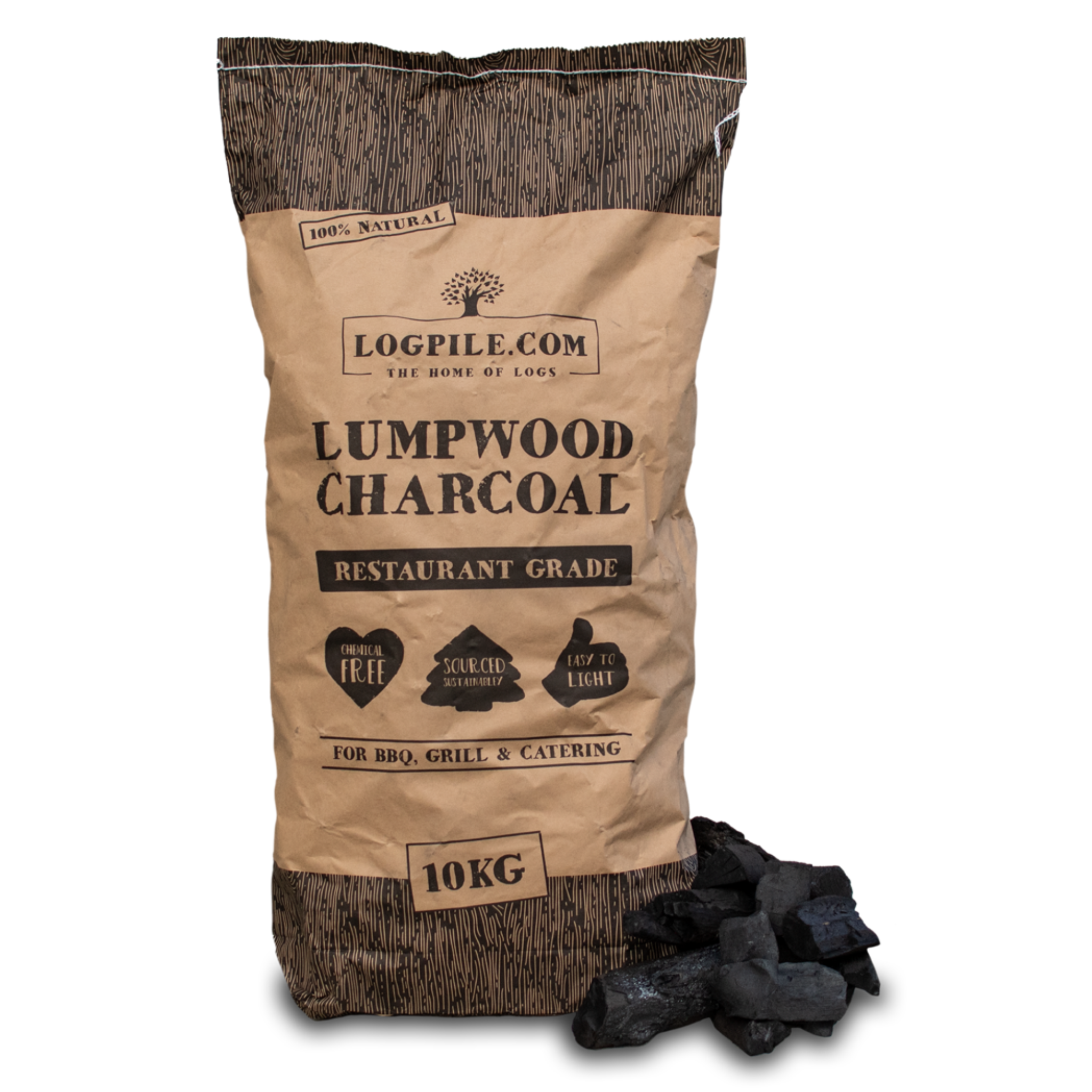 Charcoal. Restaurant Grade Lumpwood Charcoal.