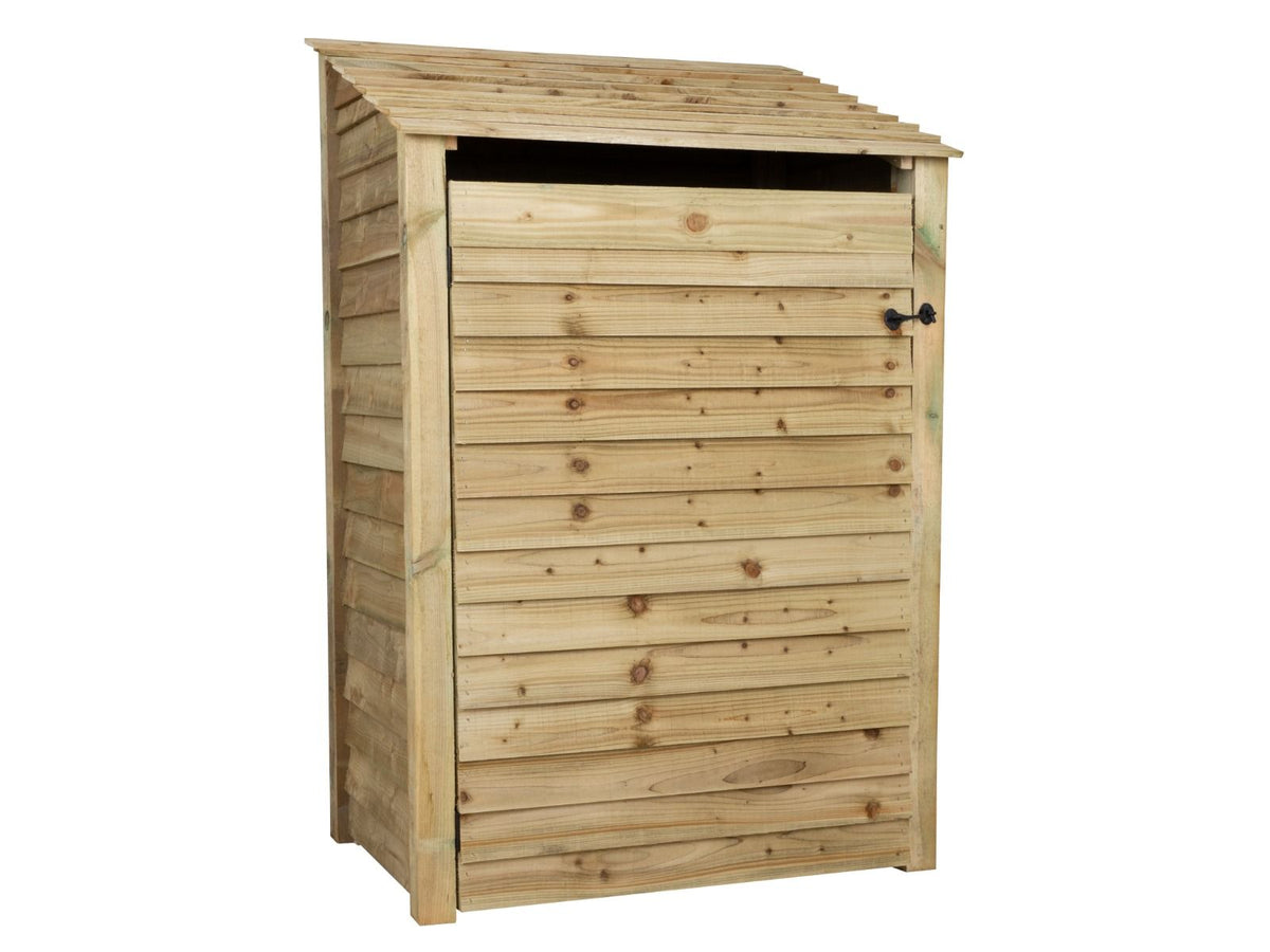 Wooden Log Store with Door and Shelf W-119cm, H-126cm Or 180cm, D-88cm ...