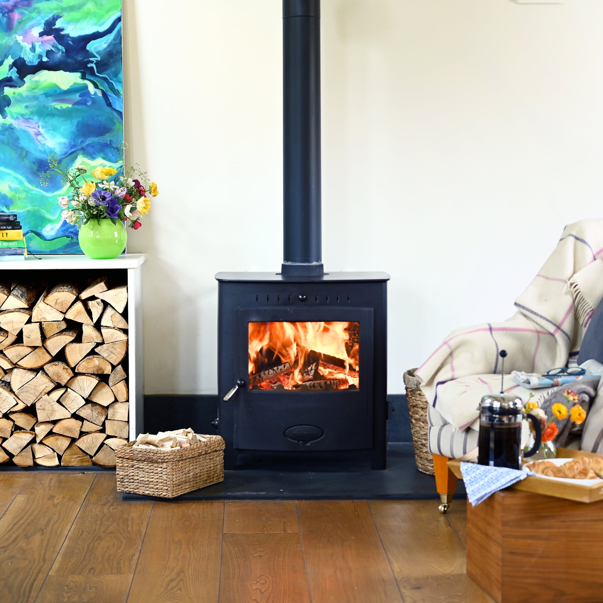 Easy to light in wood burners and stoves.