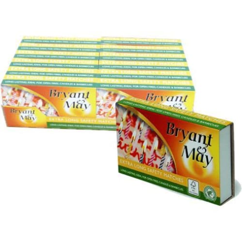 Bryant & May Extra Long Safety Matches - 12 Boxes - Accessory